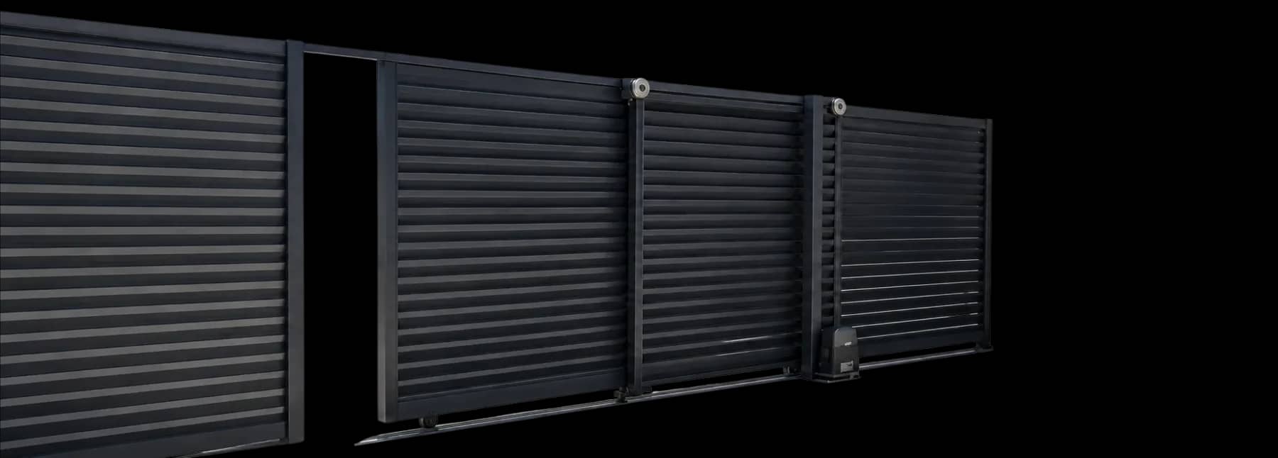 Modern automated sliding driveway gates